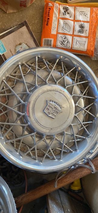 Vintage Cadillac hubcaps