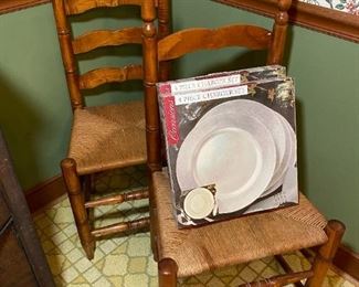 Set of 6 Ladder Back Chairs
