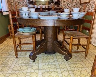 Oak Pedestal Table