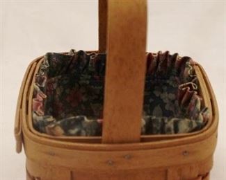 4011 - 1991 Longaberger Mother's Day Basket Touch of Pink 5 x 5 x 7.5