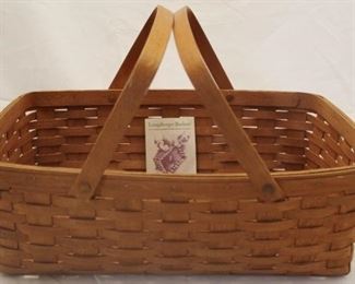 4013 - 1989 Longaberger Pantry Basket w/ swivel handles 16 x 13 x 6.5