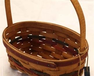 5060 - 1992 Longaberger Easter basket w/ heart ornament 5 x 10 x 7.5