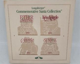5079x - 1990-93 Longaberger Collection of Santa Ornaments set of 4