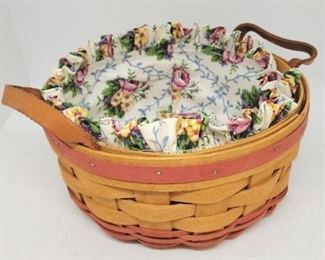 5095 - 1995 Longaberger Darning Mother's Day Basket with liner 4 x 8 1/2