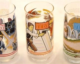 5153 - Burger King Coke 1983 Return of the Jedi Glasses 6 x 3