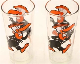 5154 - Pair of Beaky Buzzard Glasses 1973 by Pepsi 6.5 tall