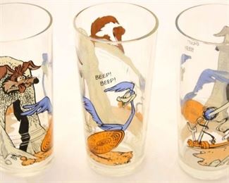 5156 - 3 Road Runner & Coyote Glasses 1976 by Pepsi