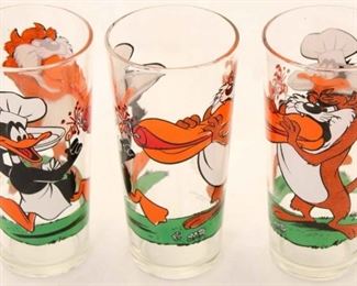 5166 - 3 Daffy & Tazmanian Devil Glasses 1976 by Pepsi
