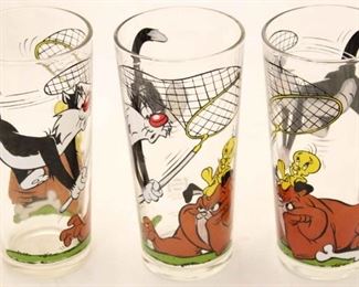 5175 - 3 Sylvester & Tweety Bird Glasses 1976 by Pepsi