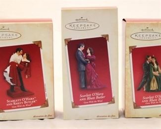 5238 - 3 Hallmark Gone With the Wind ornaments