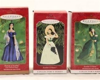 5239 - 5 Hallmark Scarlett O'Hara ornaments