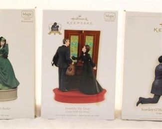 5241 - 3 Hallmark Gone with the Wind ornaments