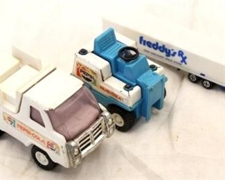5595 - 3 Toy trucks, 2 are Pepsi