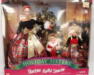 8014 - 1998, Holiday Sisters Barbie, Kelly, Stacie