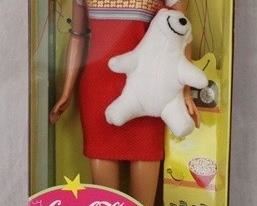 8095 - Coca-Cola Party Barbie Inside of package becomes a play scene