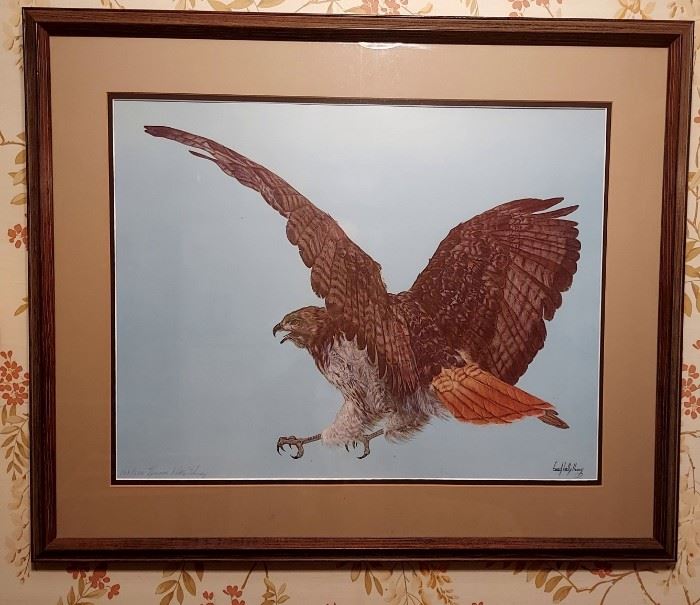 "Red-Tailed Hawk" by Enoch Kelly Haney. Signed and numbered print, 188/500