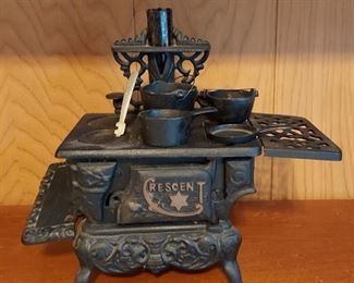 Vintage mini cast iron Crescent stove