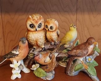 Vintage bird figurines