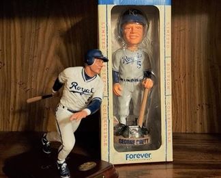 Vintage George Brett Forever Collectibles Bobblehead and George Brett figurine