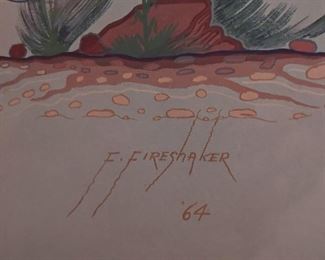 Signature detail, Artist proof (10 of 25) by Franklin Fireshaker