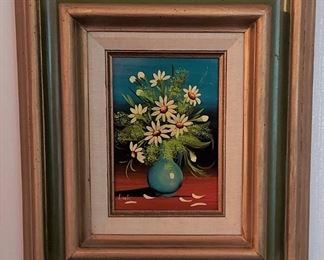 "Daisies" by Maria Lak original oil painting on wood panel