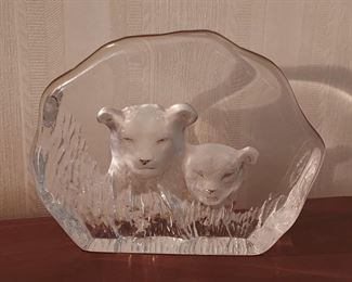 Vintage Kosta Boda bear cubs