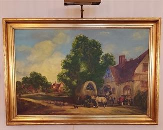 Original oil on wood panel painting