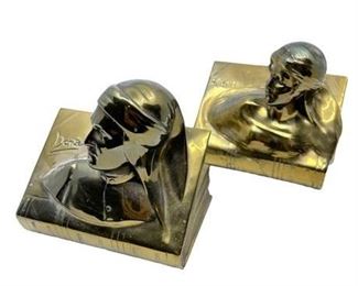 Lot 009a
Jennings Bros Dante & Beatrice Bronzed Speltzer Bookends