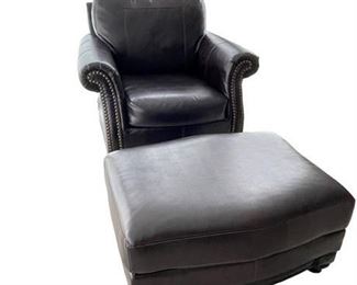 Lot 039a
Bonded Leather Club Style Chair & Ottoman