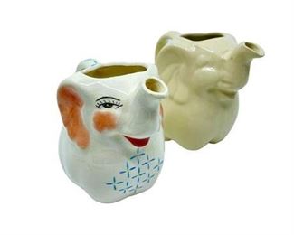 Lot 049
Vintage Glazed Ceramic Creamer Duo