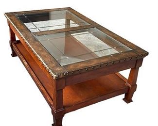 Lot 055
Rustic Style Wood & Glass Cocktail Coffee