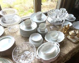 Crystal bowls and cake plates. American Fostoria too!