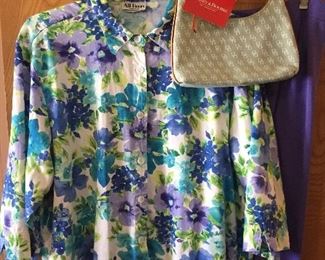 Beautiful ladies plus size clothing. Dooney & Bourke purses. Some new with tags.