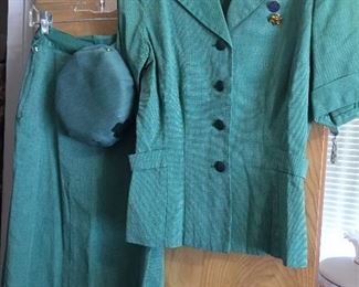 Vintage Girl Scout leader uniforms.