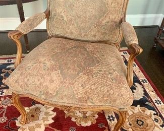 Highland House Louis XV Open Arm Side Chair