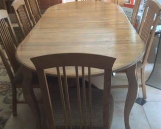 Dining Table Seats Seven w/ Leaf