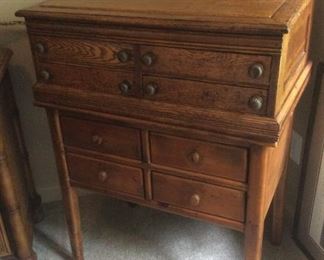 Antique Drafting Table w/ Drawers 