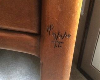 Antique Drafting Table w/ Drawers ( signed?)