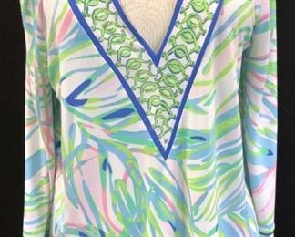 Lilly PULITZER BLue, Pink, Green Patterned Blouse
