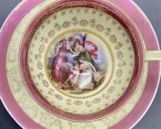 Sign. Angelica Kauffman Demitasse Cup and Saucer
