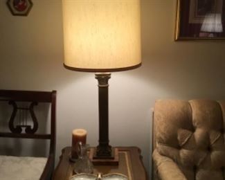 End table and lamp