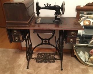 Domestic sewing machine with original cover