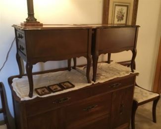 2 end tables -lovely buffet