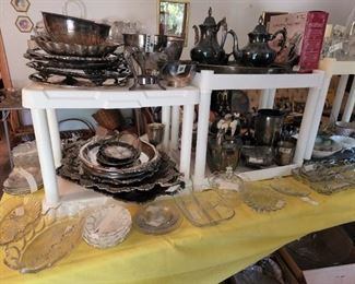 Lots of sterling plate items