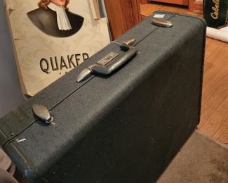 Briefcase & vintage poster