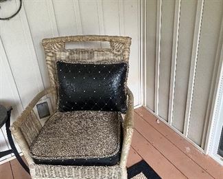 Wicker patio chairs