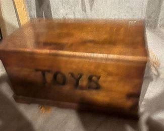 Wooden toy chest