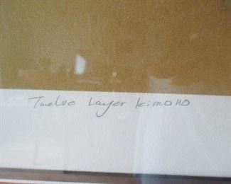 Haruyo Serigraph Twelve Layer Kimono wit Certificate of Authenticity 325/350