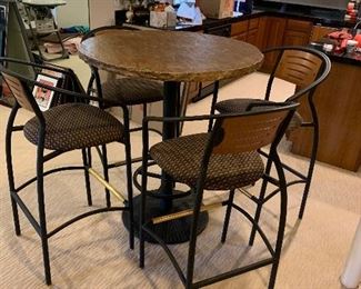 Bar height table and chairs 