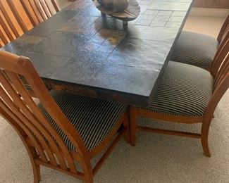 Slate dining table 